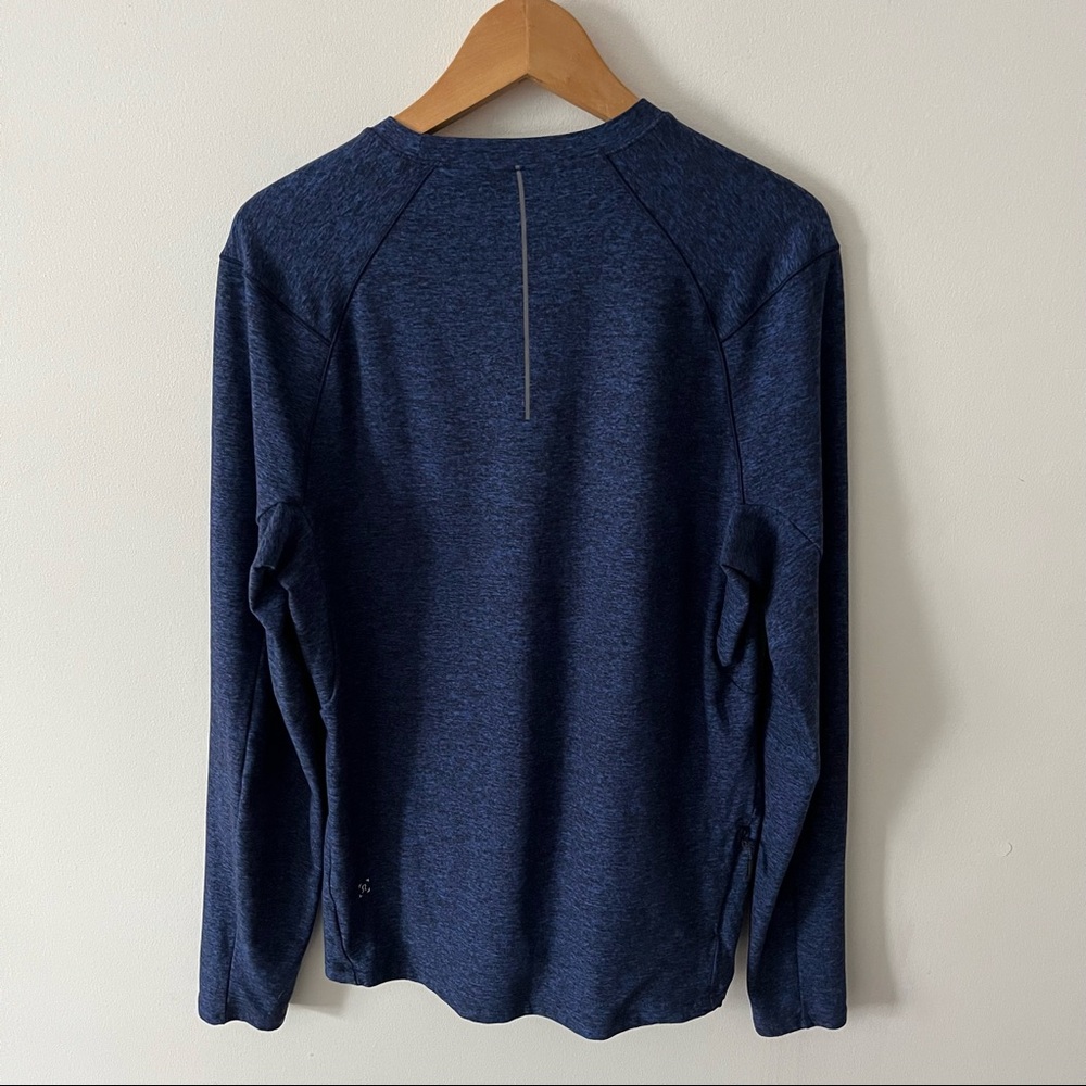 Lululemon Surge Warm Long Sleeve / Medium / Heathered Moroccan Blue Mens Run - Picture 5 of 10
